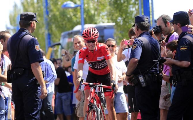 Chris Horner (RadioShack) rides to the start of the final stage