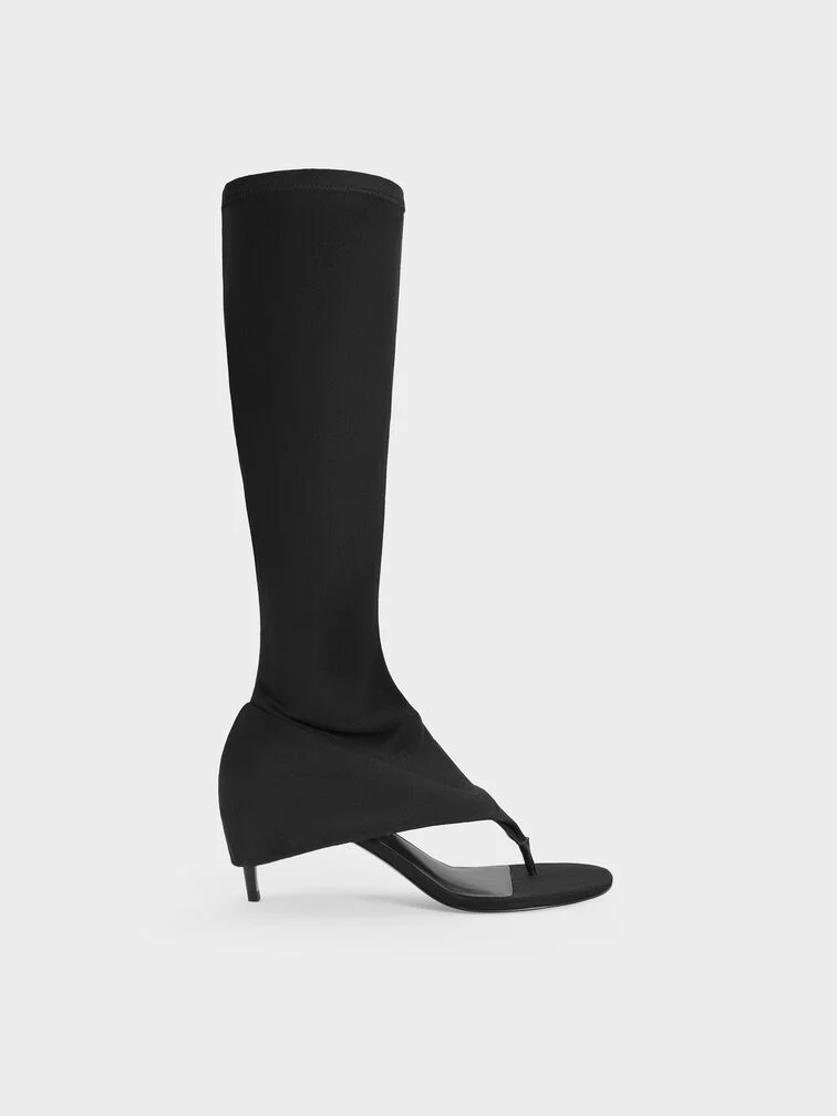 Charles &amp;amp; Keith, Aether Faux Suede Thong Boots