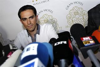 Alberto Contador held a press conference in which he stated he'd appeal his doping ban as well as reiterating his innocence.