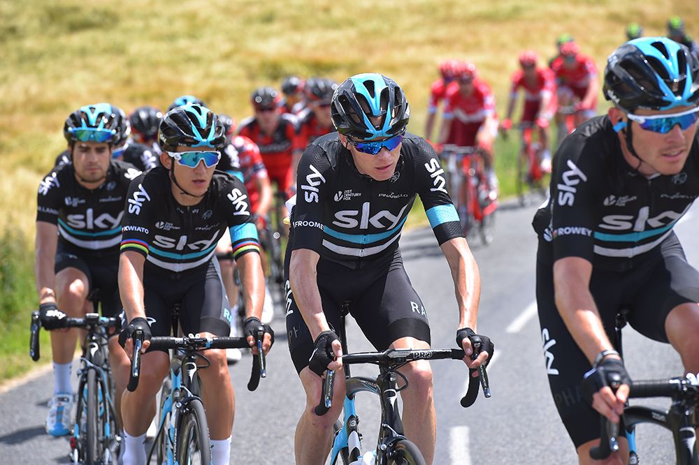 Chris Froome on stage 2 of the Criterium du Dauphine