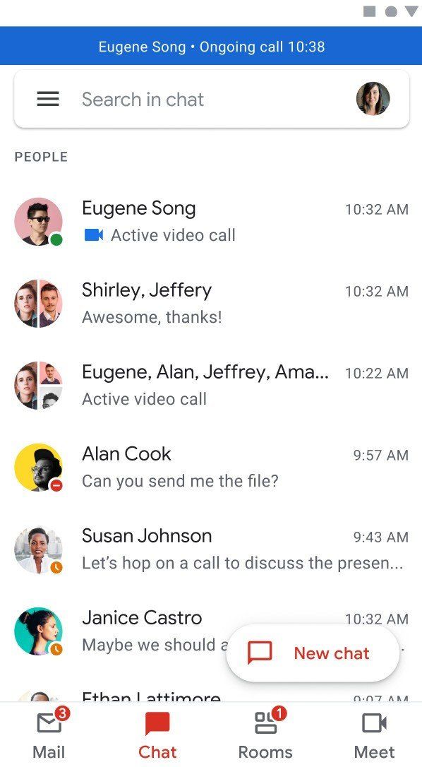 Google Chat One On One Call
