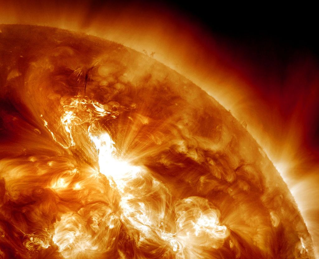 Huge Solar Eruption Sparks Strongest Radiation Storm in 7 Years Space