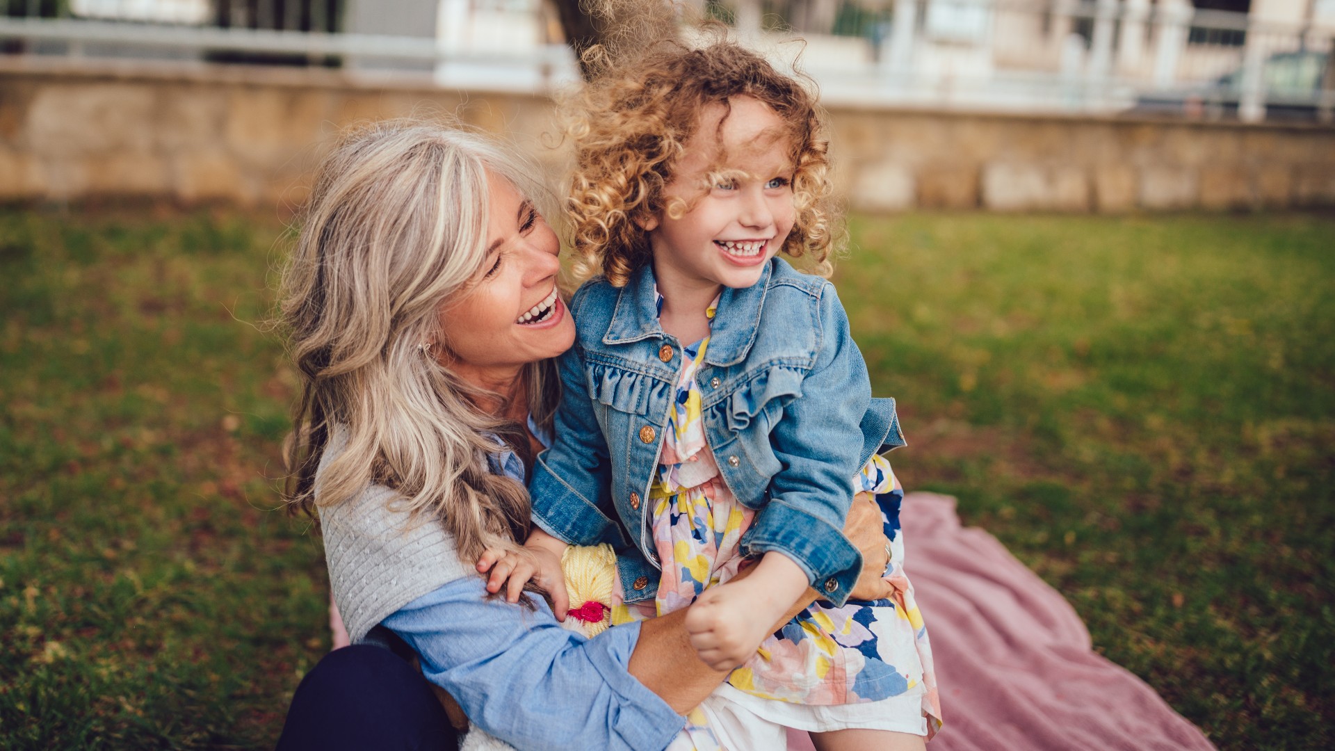 a grandmother and child