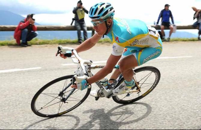Alexandre Vinokourov (Astana) on the attack