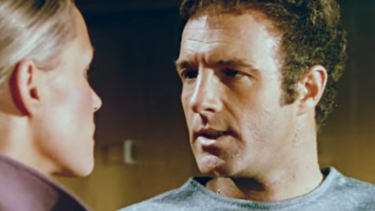 James Caan having a conversation in Rollerball