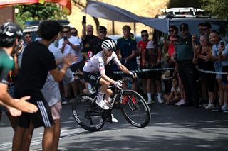 GRANADA SPAIN AUGUST 25 Adam Yates of The United Kingdom and UAE Team Emirates competes in the breakaway during the La Vuelta 79th Tour of Spain 2024 Stage 9 a 1785km stage from Motril to Granada UCIWT on August 25 2024 in Granada Spain Photo by Dario BelingheriGetty Images