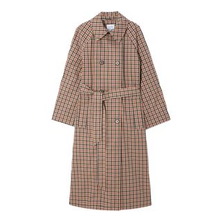 cut out image of a checked trench coat from john lewis