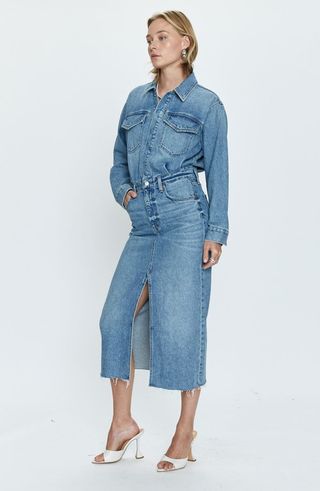 Amira Long Sleeve Denim Midi Dress