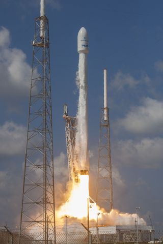 Falcon 9 Blasts Off