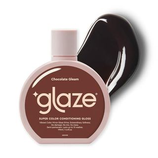 Glaze Super Colour Conditioning Gloss 190ml (2-3 Hair Treatments) Chocolate Gleam Hair Treatment & Semi-Permanent Hair Dye. No Mix, No Mess Hair Mask Colourant - Guaranteed Results in 10 Minutes