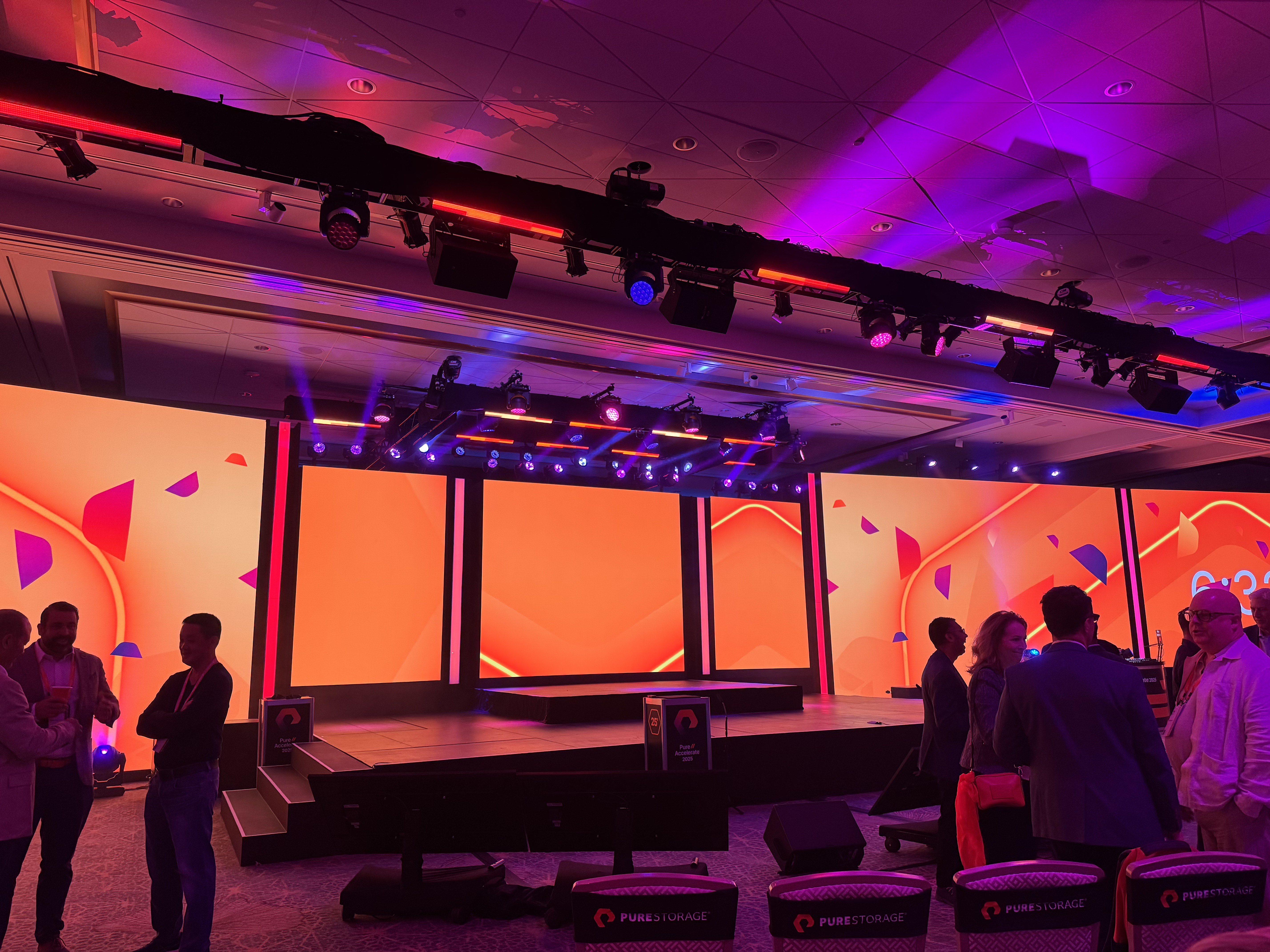 Pure Accelerate 2025 keynote stage at Resorts World Las Vegas.