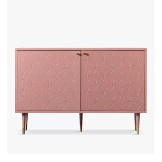 pink low level storage unit