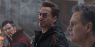 Tony Stark being embarrassed by Bruce Banner in Avengers: Infinity War