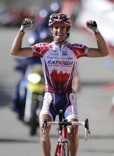 Daniel Moreno (Katusha) celebrates his stage win