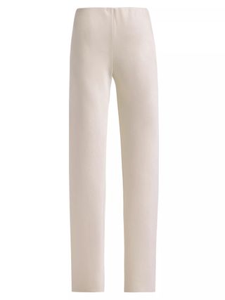 Fluid Bias-Cut Satin High-Rise Trousers