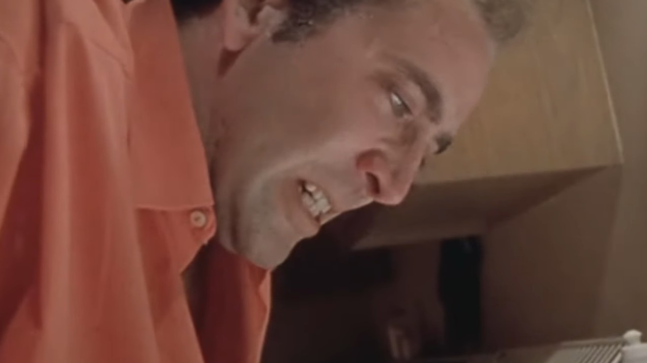 Nicolas Cage experiencing a hangover in Leaving Las Vegas