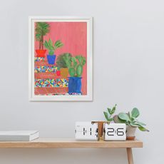 house plants on steps wall art print from Fy