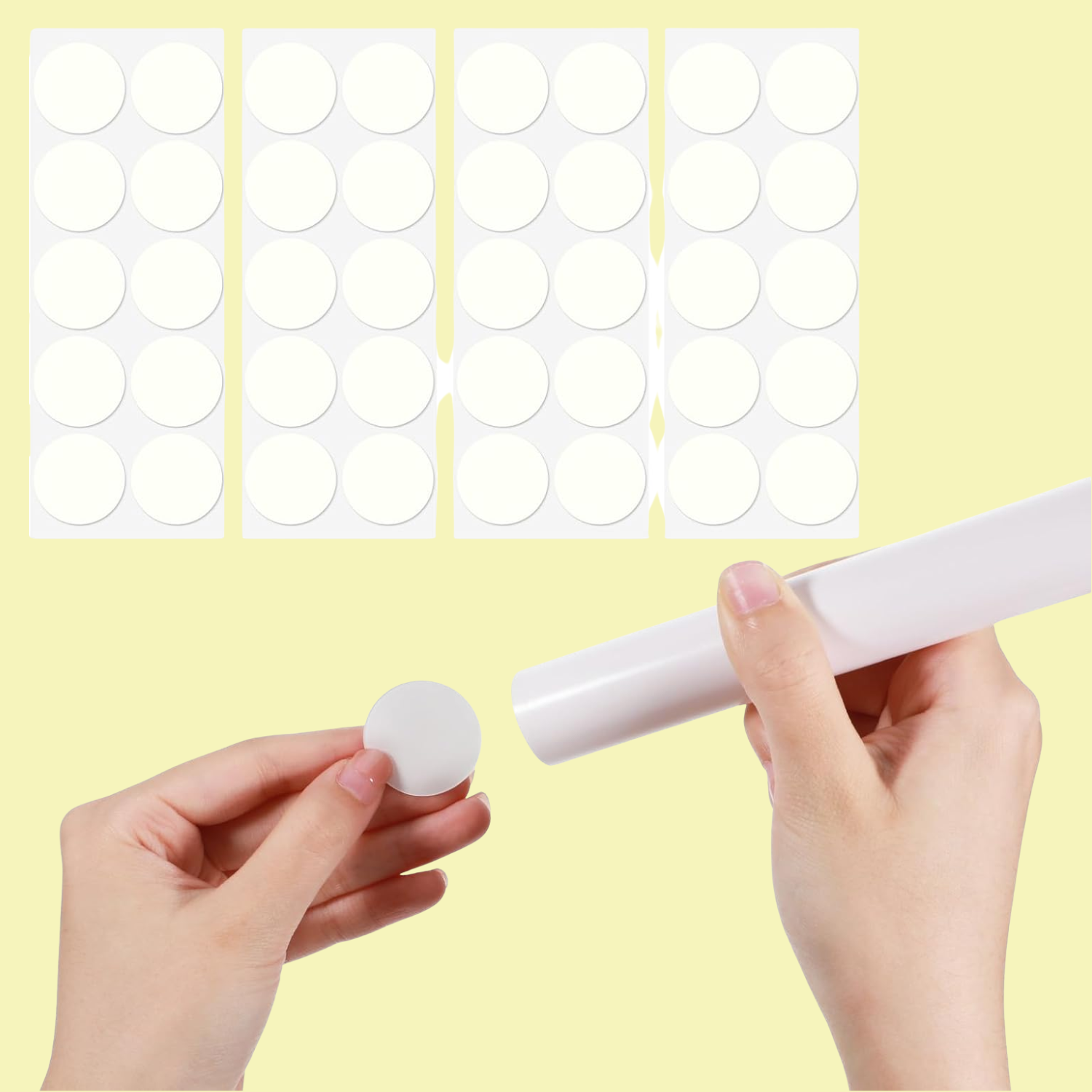 A pack of candle adhesive stickers