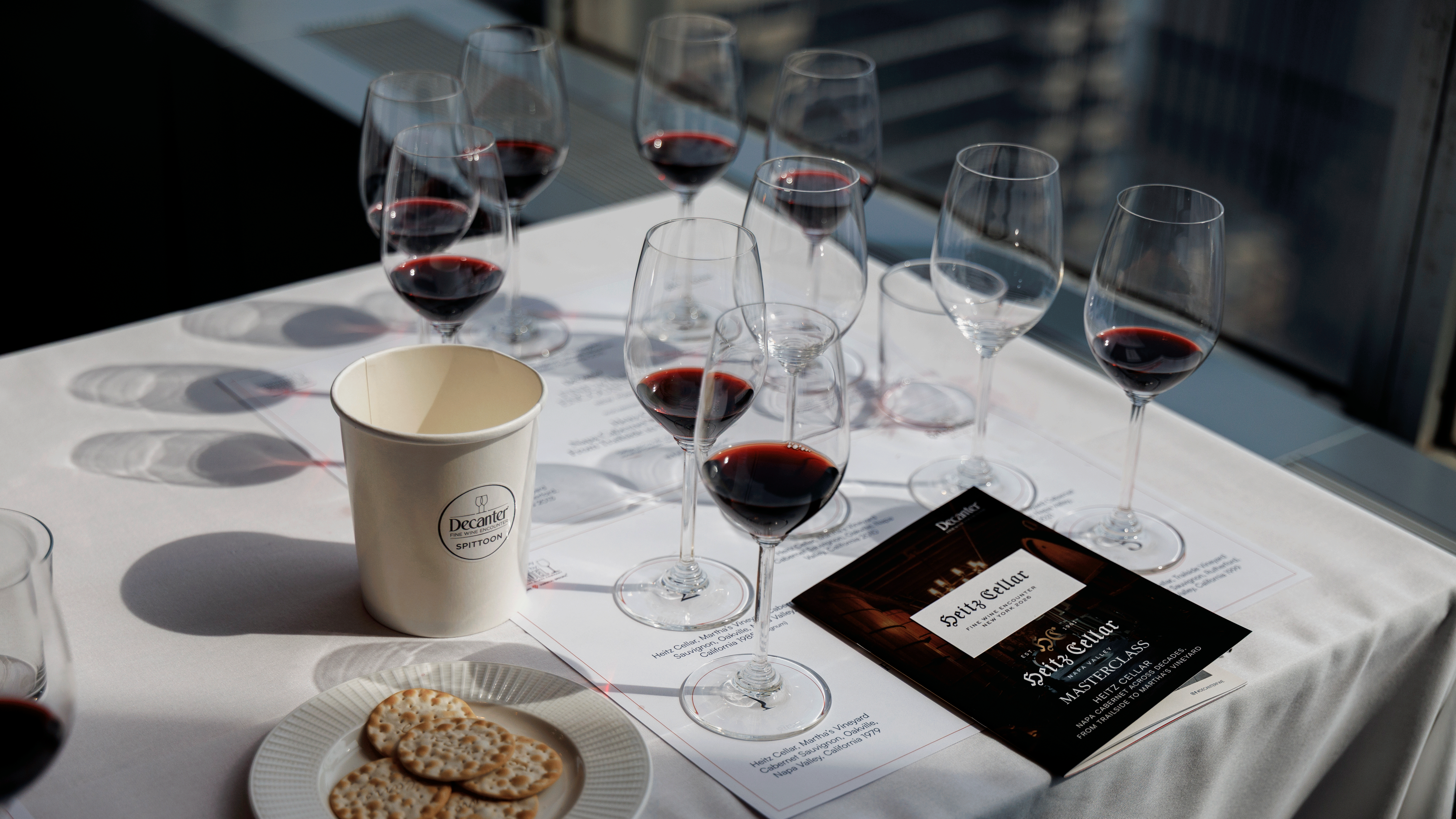 Heitz Cellar masterclass place setting - DFWE NYC 2026