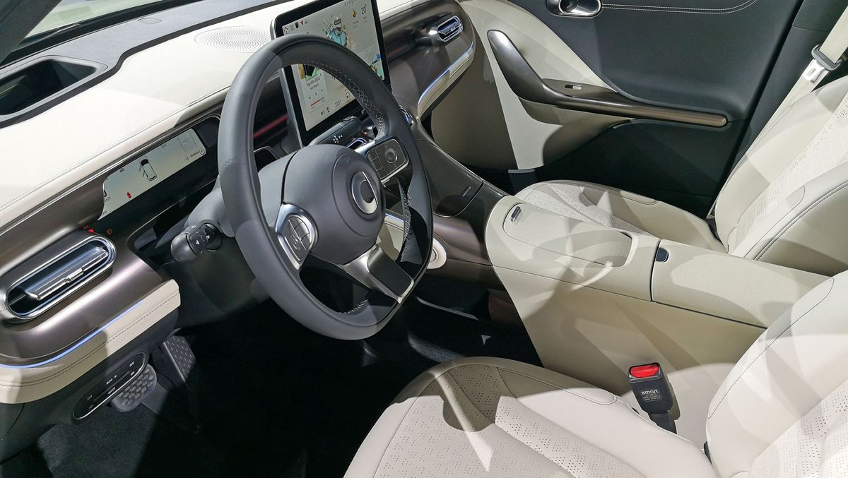 View into cabin from driver's door