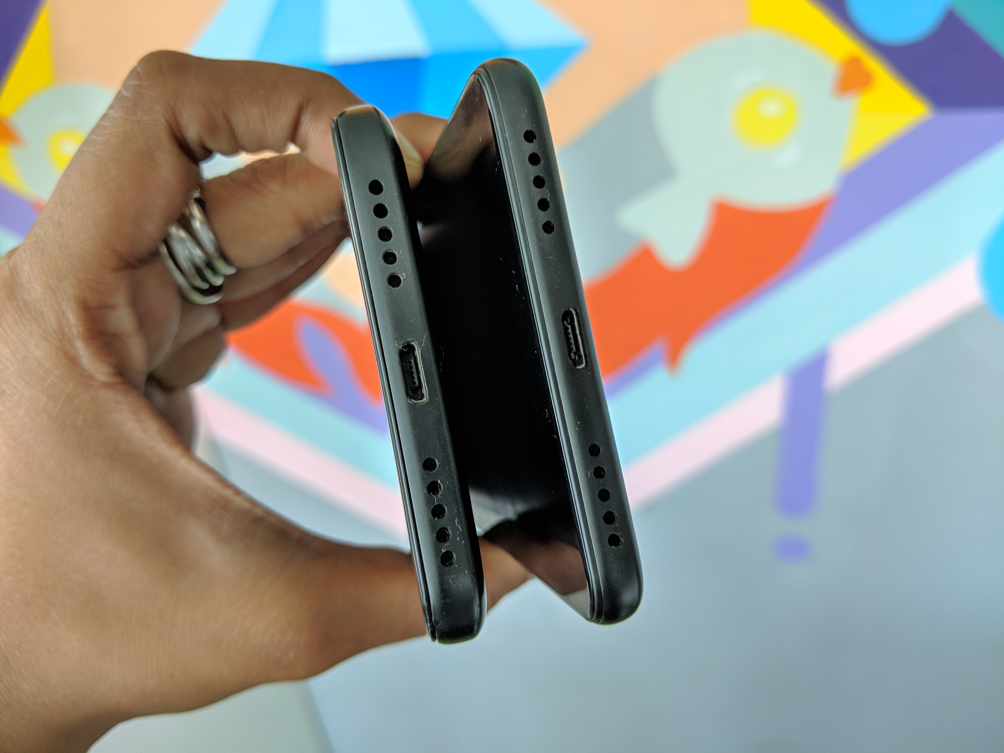 Charging ports, speakers