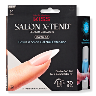 Salon X-Tend Led Soft Gel System Press-On Nails Starter Kit - Pure