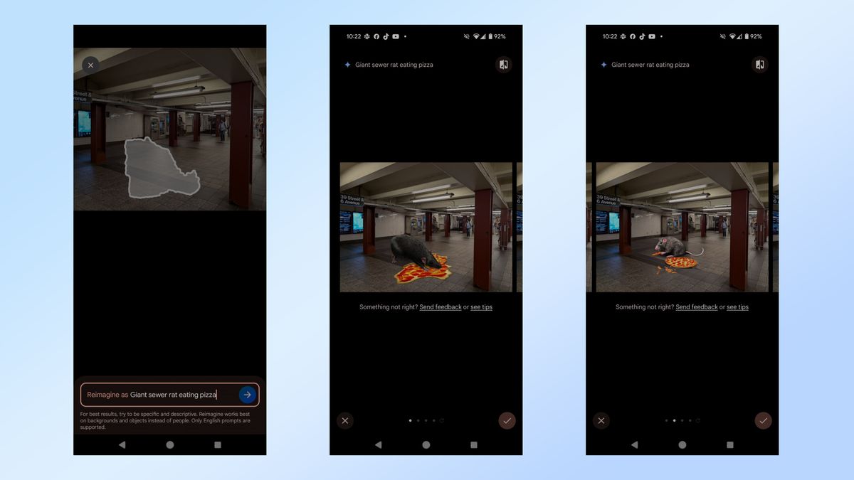 Using reimagine feature with Pixel 9 Pro XL.