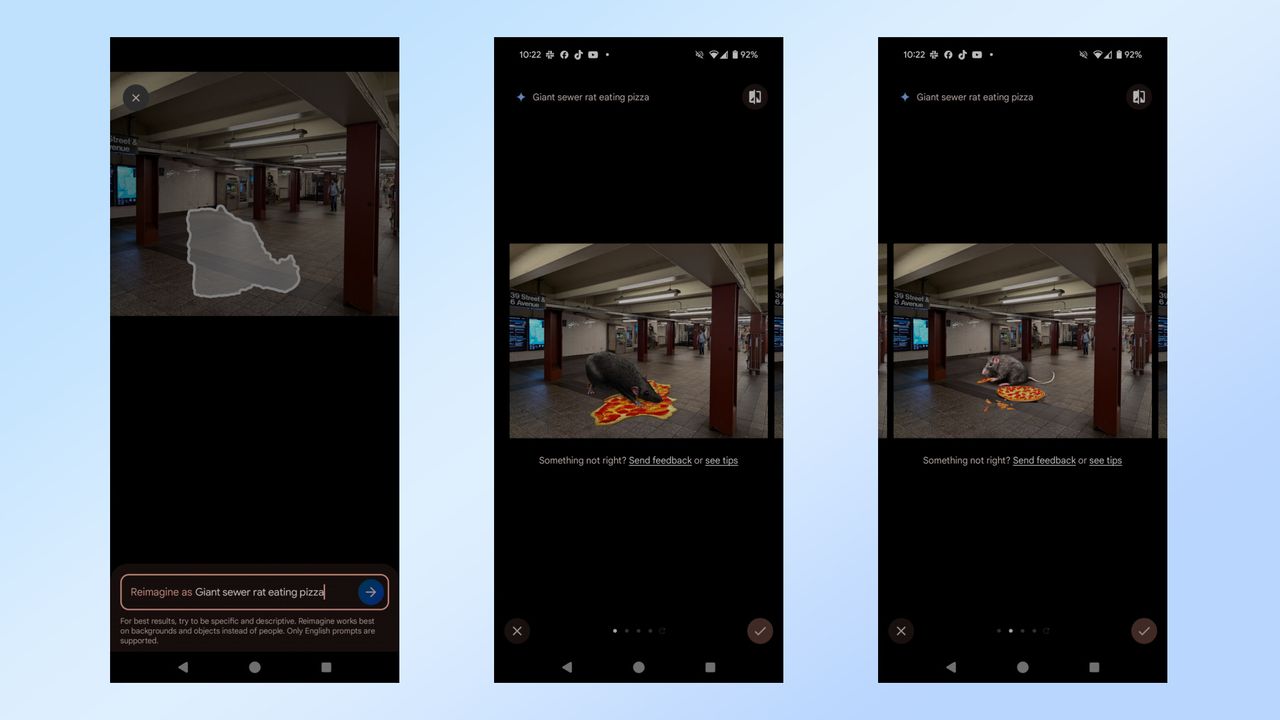 Using reimagine feature with Pixel 9 Pro XL.