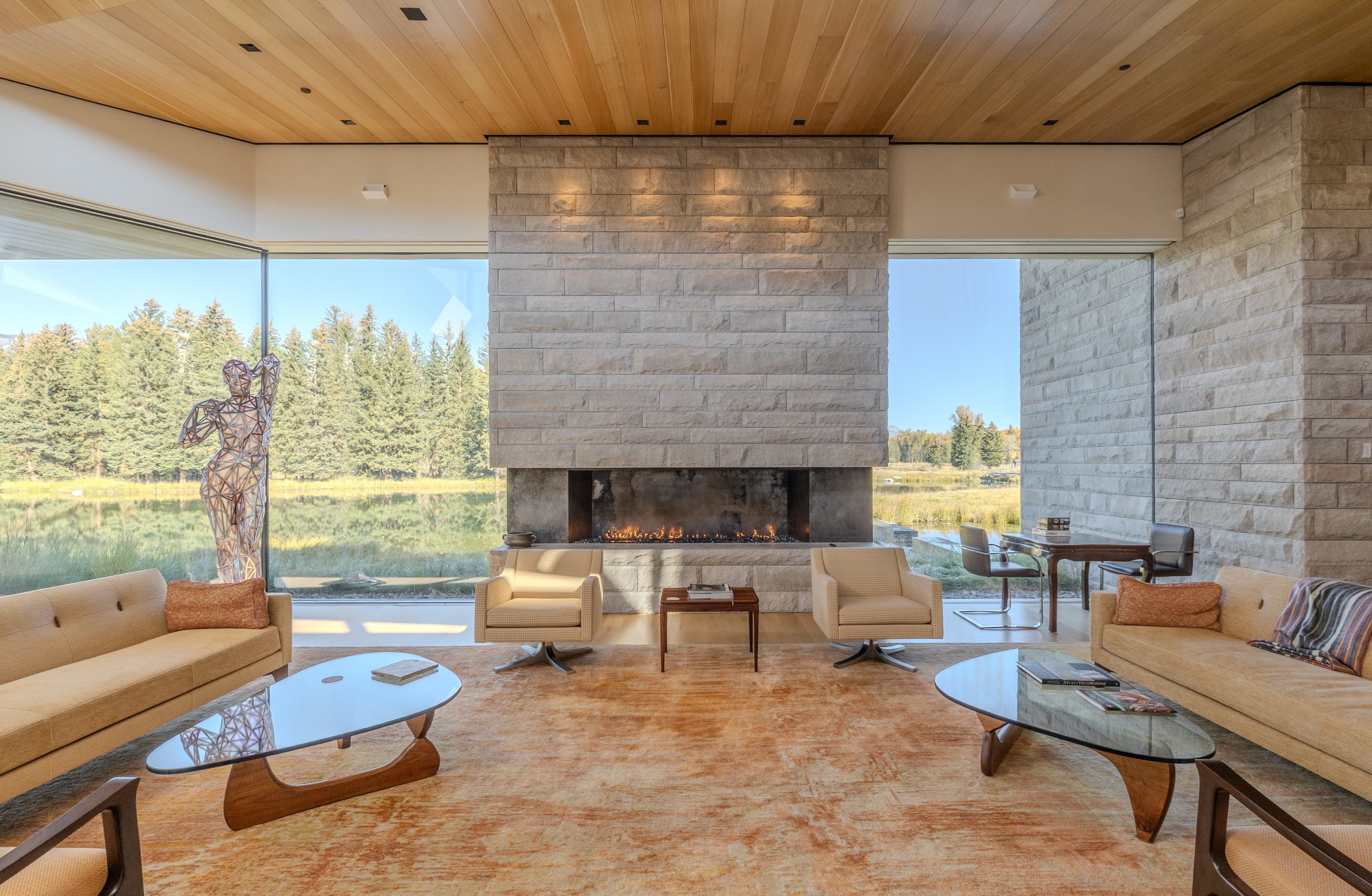 Interior views of the Wapiti Retreat