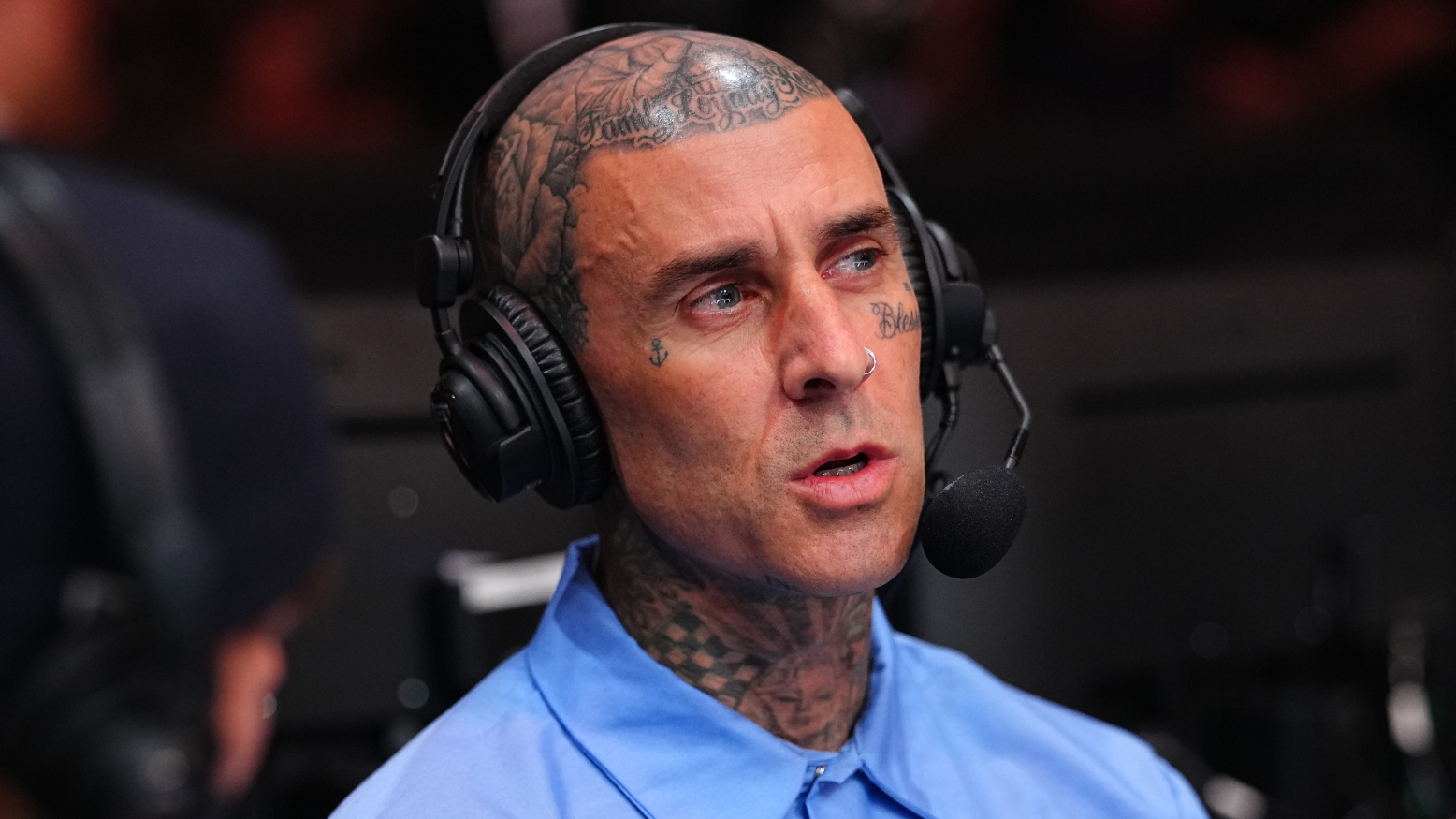  Travis Barker looks on during the UFC 331 event at Crypto.com Arena on September 19, 2026 