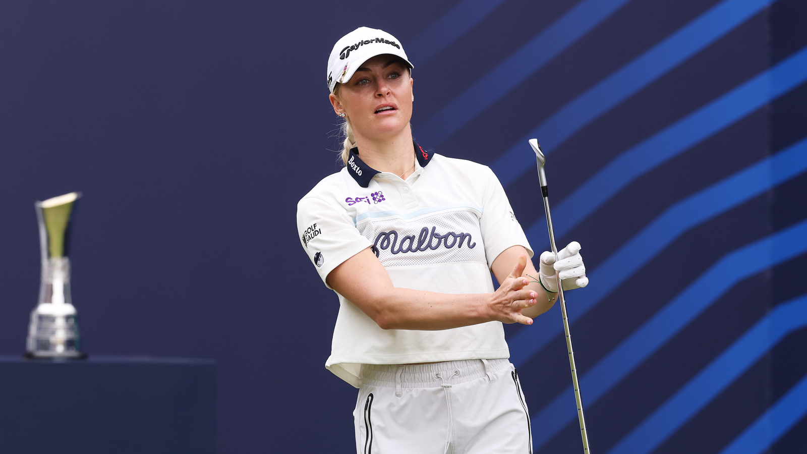 Charley Hull watches her tee shot