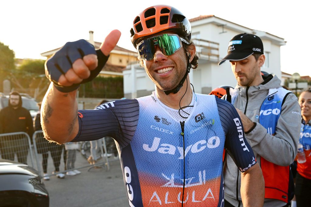 ONDA SPAIN JANUARY 21 Stage winner Michael Matthews of Australia and Team Jayco AlUla reacts after the 1st Gran Premio Castellon Ruta de la Ceramica 2024 a 1739km one day race from Castellon to Onda on January 21 2024 in Onda Spain Photo by Dario BelingheriGetty Images