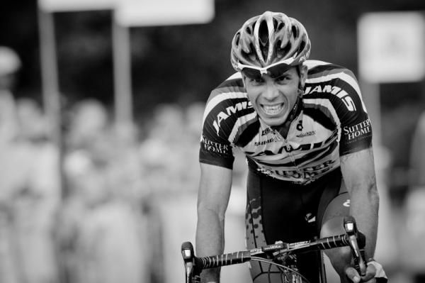 Luis Amaran (Jamis-Sutter Home) fought hard to come in second and take the overall lead.