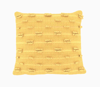 allen + roth Solid Yellow Square Throw Pillow