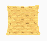 allen + roth&nbsp;Solid Yellow Square Throw Pillow for $19.98, at Lowe's