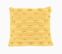 allen + roth&nbsp;Solid Yellow Square Throw Pillow for $19.98, at Lowe's