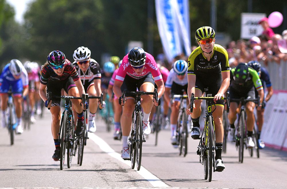 Jolien D'hoore (Mitchelton-Scott) wins stage 3 at the 2018 Giro Rosa