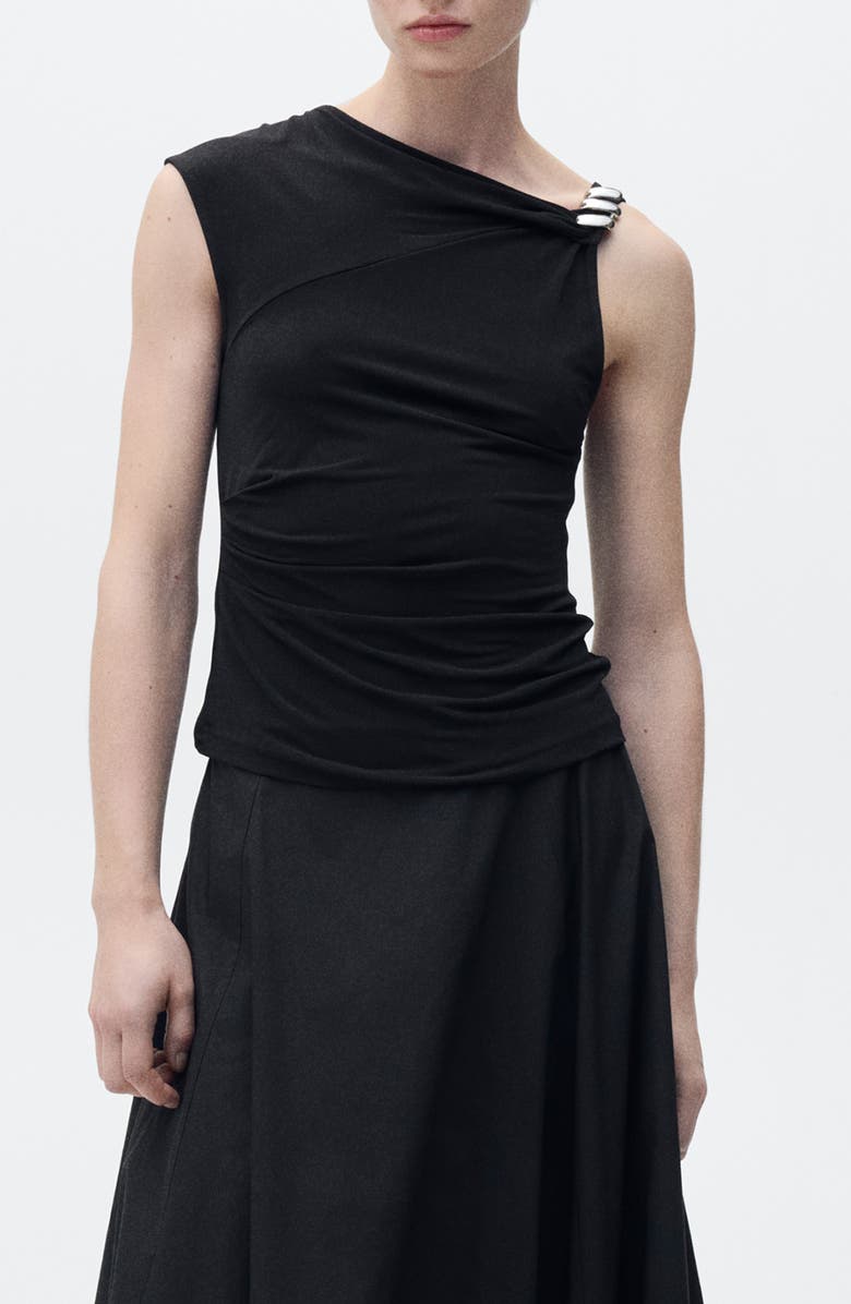 Meli Asymmetric Jersey Top