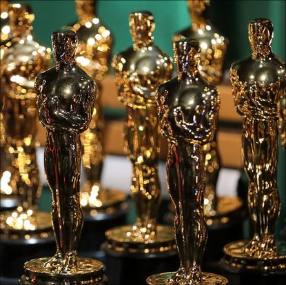 Oscar statuettes are seen backstage during the 95th Annual Academy Awards on March 12, 2023 in Hollywood, California