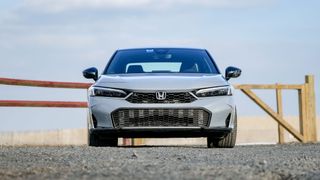 Front bumper of 2025 Honda Civic Sport Touring Hybrid.