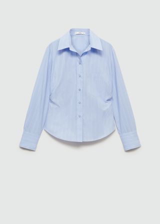 Gathered Details Cotton Shirt