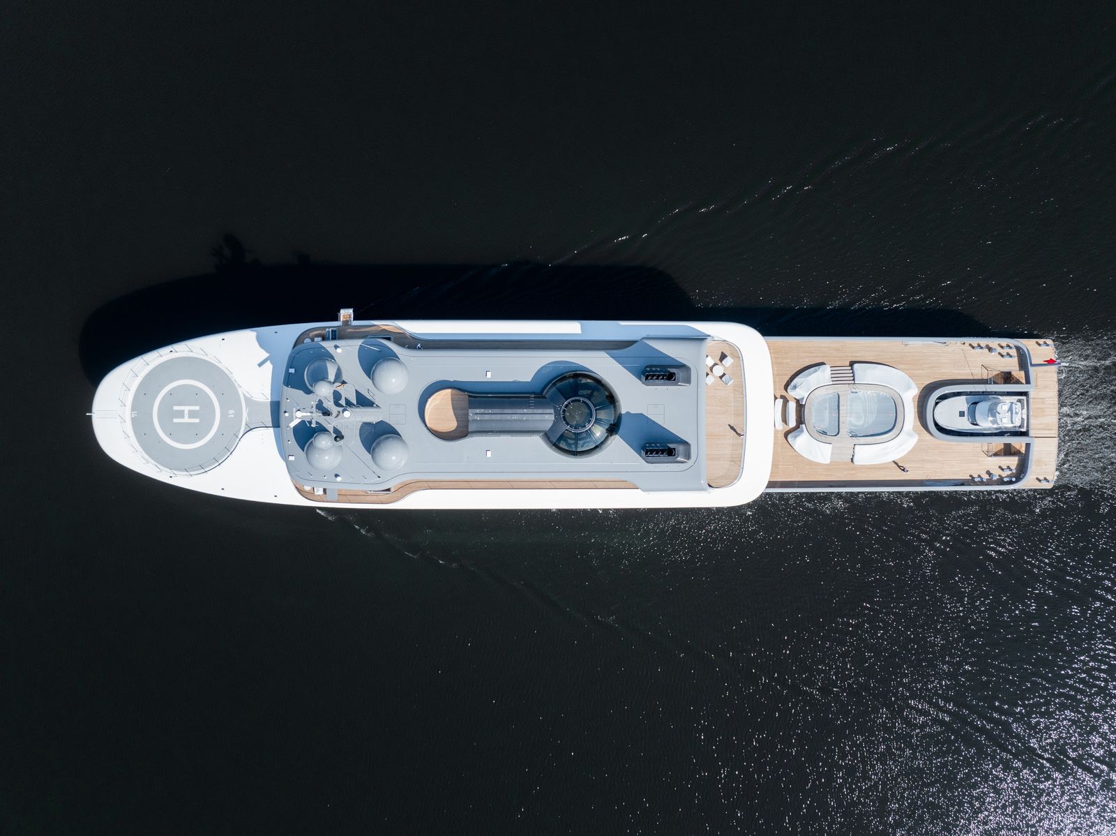 superyacht from above
