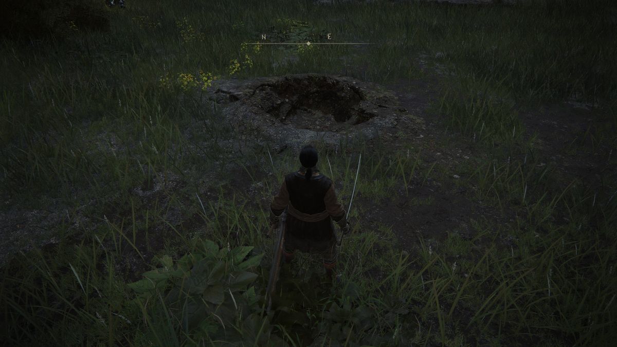Hole left by a pot boy