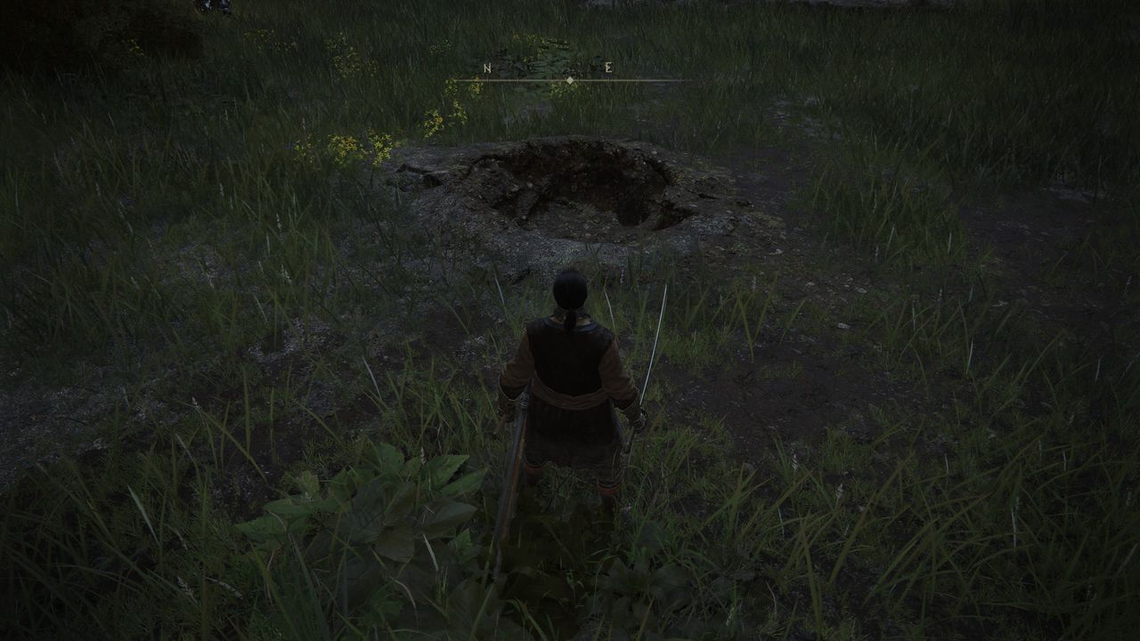 Hole left by a pot boy