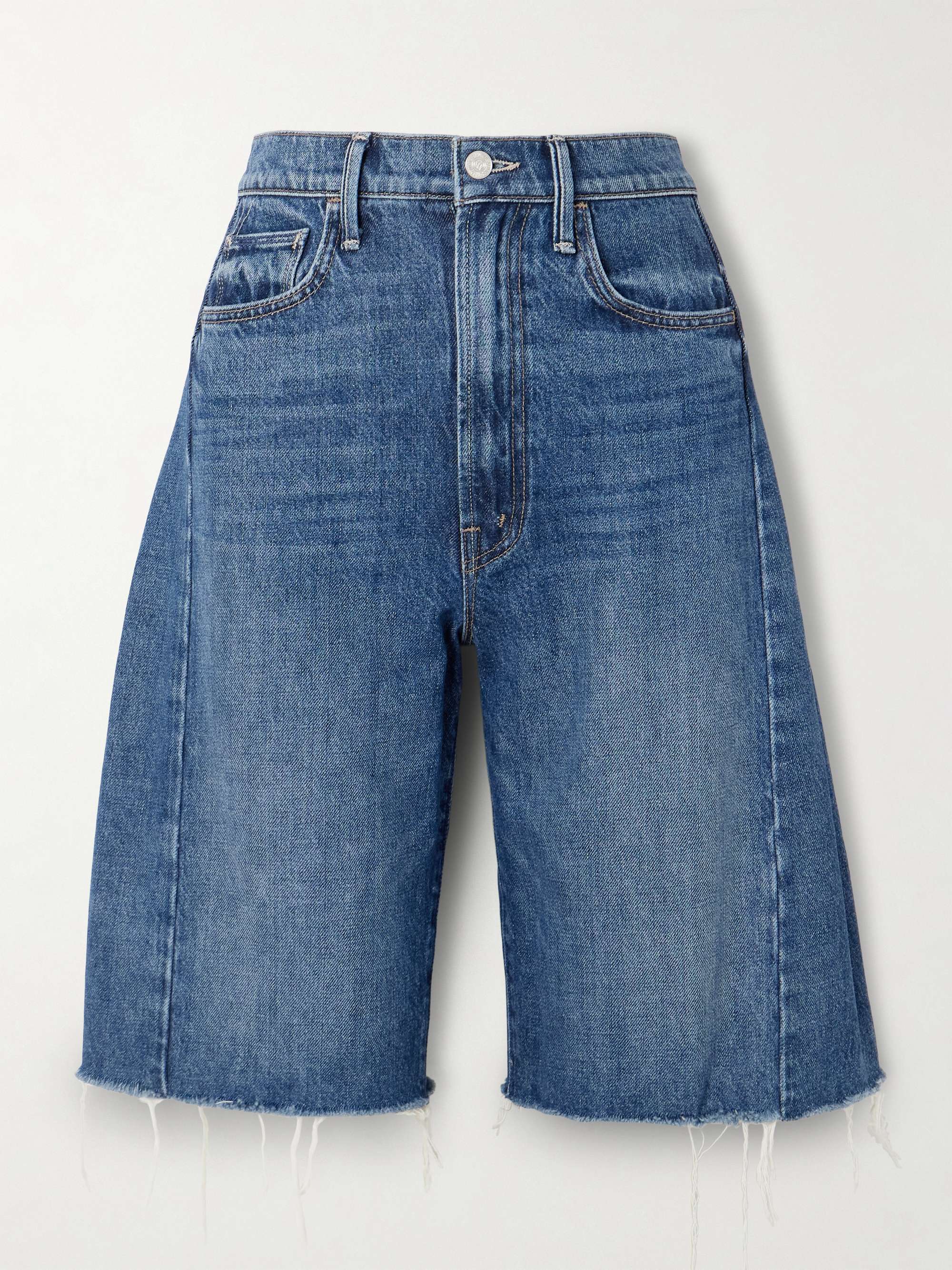 The Half Pipe Bermuda Fray Denim Shorts
