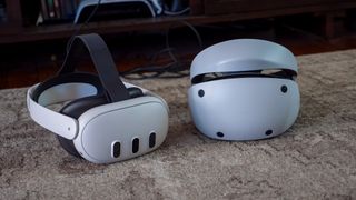 The Meta Quest 3 and PSVR 2 side-by-side