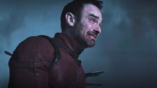 Matt Murdock crying at night in Daredevil: Born Again season 1 episode 1