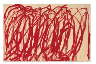 Untitled, 2005, 128in by 194½in, by Cy Twombly (1928–2011), private collection