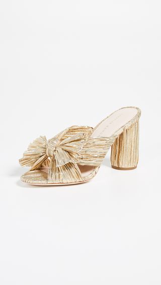 Penny Pleated Bow Sandals