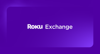 Roku Exchange on a purple background